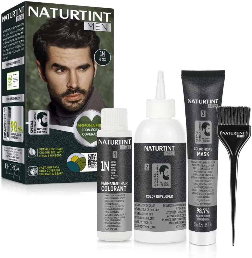 Naturtint Men Ammonia-Free Permanent Hair Colour Gel 1N Black - 170ml - Image 5
