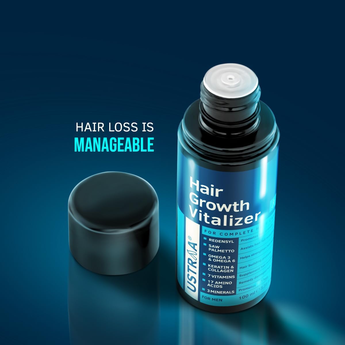 Ustraa Hair Growth Vitalizer - Defence Against Hair Loss, 100ml - Image 3