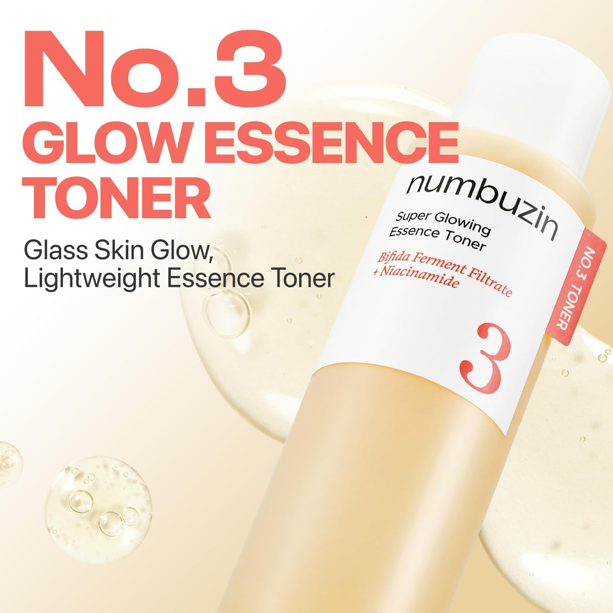 Numbuzin Super Glowing Essence Toner - Face Serum Treatment, 125ml - Image 2