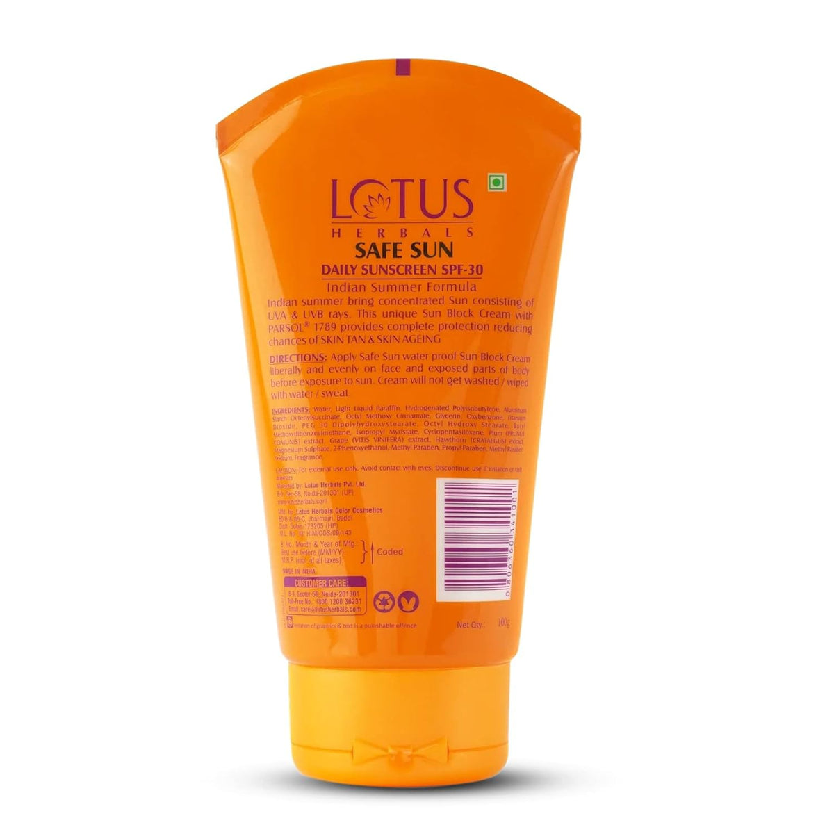 Lotus Herbal Safe Sun Sun Block Cream SPF 30 PA - 100g - Image 2