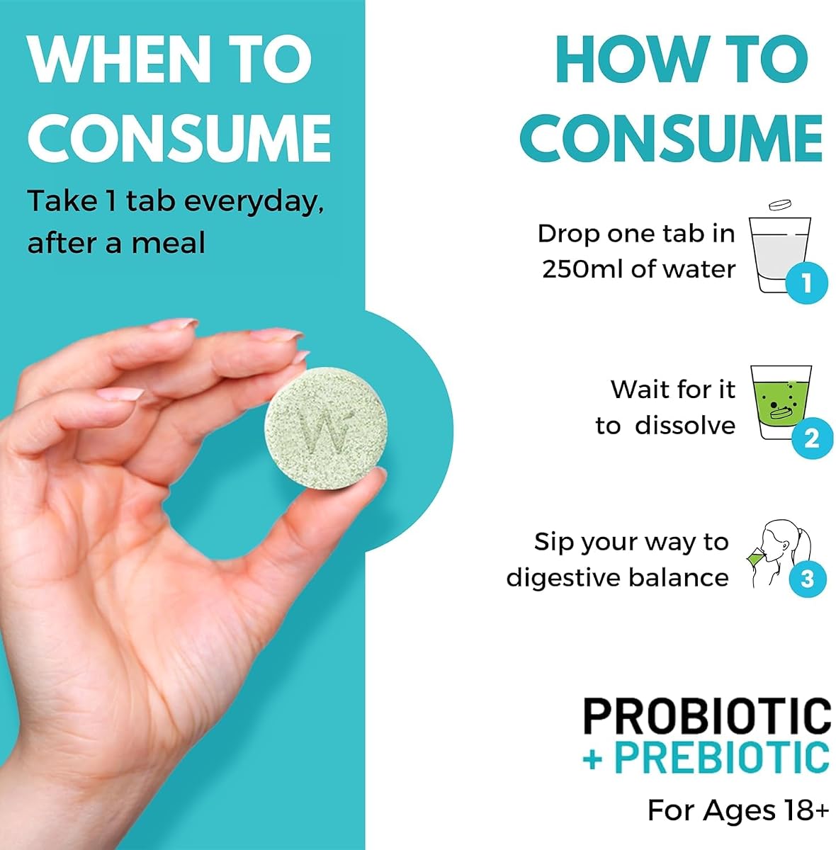Wellbeing Nutrition Probiotic + Prebiotic Tablets - 36 Billion CFU, 21 Pack - Image 5
