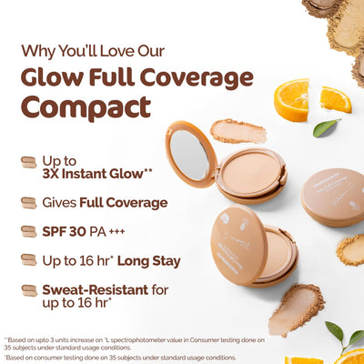 Mamaearth Glow Full Coverage Compact 04 Natural Glow - 9g - Image 5