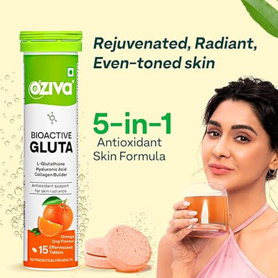 Oziva Bioactive Glutathione Tablets - L-Glutathione, Lycopene, Vitamin C, 15 Effervescent Tablets - Image 4