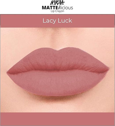 Nykaa Matteilicious Lip Crayon Kiss N Tell 06 - Matte Lip Colour, Precision Crayon, 2.8g - Image 3