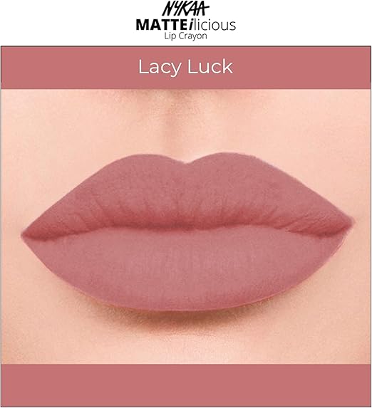 Nykaa Matteilicious Lip Crayon Kiss N Tell 06 - Matte Lip Colour, Precision Crayon, 2.8g - Image 3
