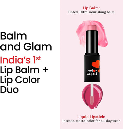 Color Cupid Lip Balm + Liquid Lipstick Duo Nudeplay LB4 - Hydrating and Tinted - Image 2