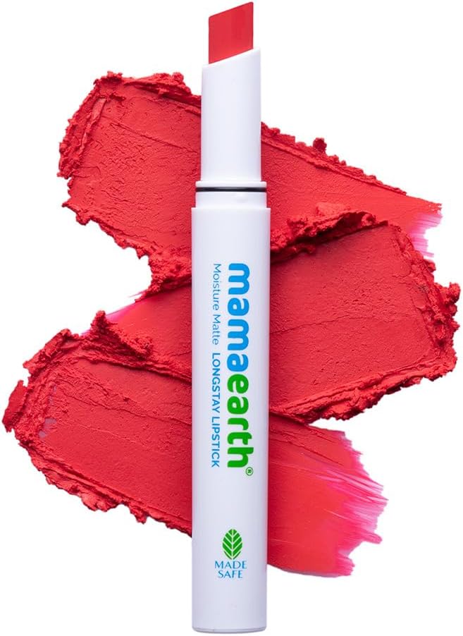 Mamaearth Lipstick Melon Red - Vibrant Colour Cosmetics - 2gm
