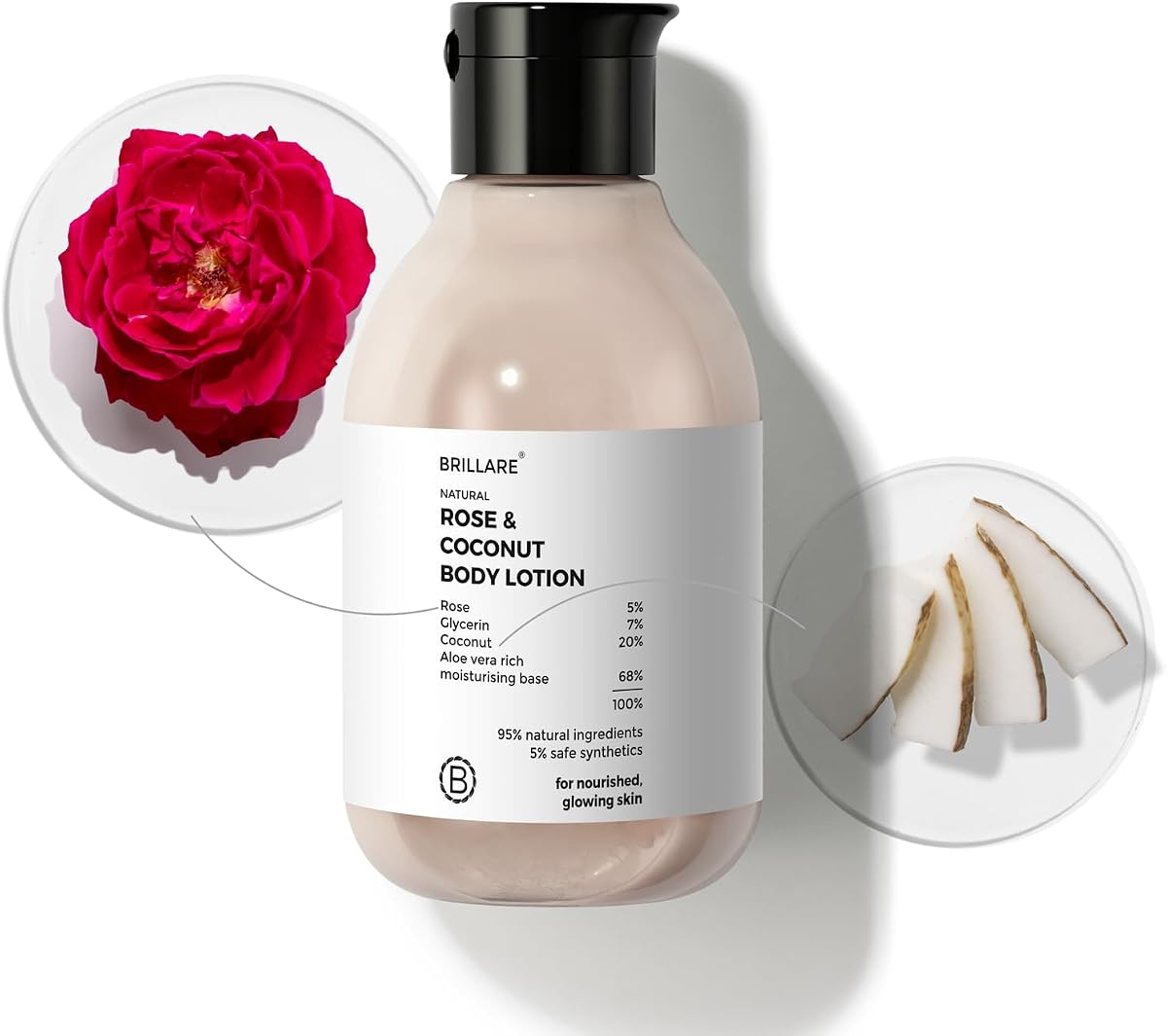 Brillaire Rose & Coconut Body Lotion - 200ml - Image 2