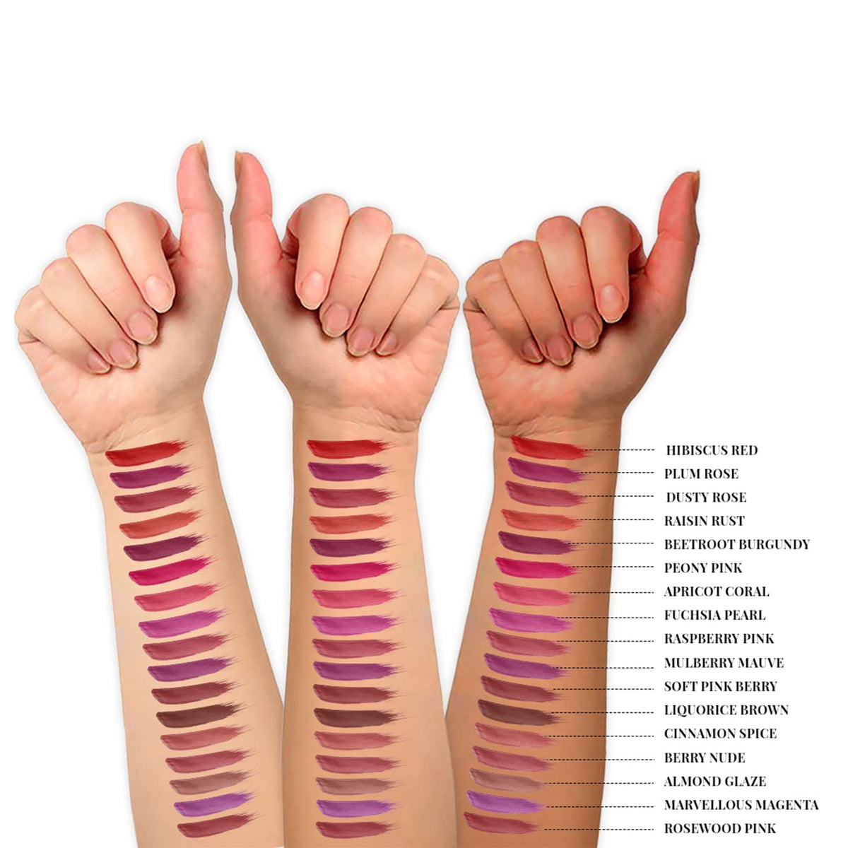 Just Herbs Ayurvedic Creamy Matte Liquid Lipstick Berry Nude - 15g - Image 2