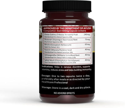 Vedapure Shilajit with Safed Musli & Ashwagandha - 1000mg, 60 Capsules - Image 2