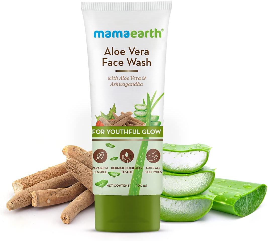Mamaearth Aloe Vera Face Wash with Ashwagandha - 100ml - Image 2