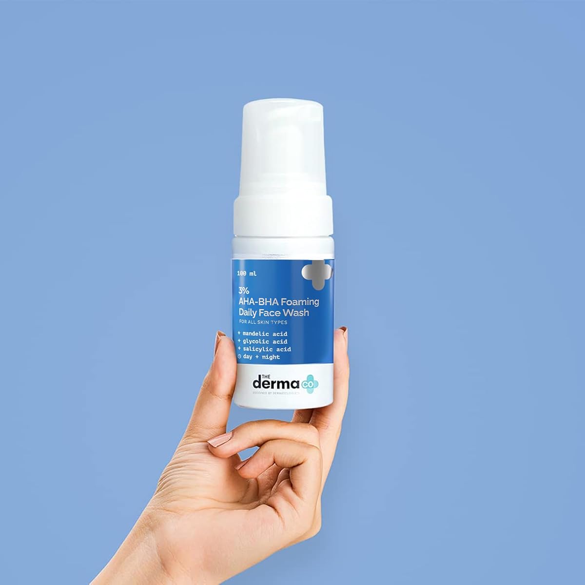 The Derma Co 3% AHA BHA Foaming Cleanser - 100ml for Acne-Prone Skin - Image 2