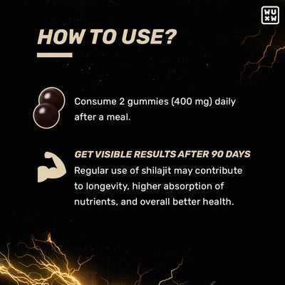 What's Up Shilajit Resin Gummies with 24 Carat Gold Dust - Imili Flavour, 30 Pieces - Image 6