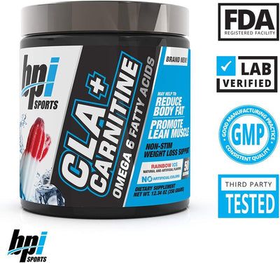 BPI Sports CLA + Carnitine Powder - Rainbow Ice, 50 Servings - Image 5