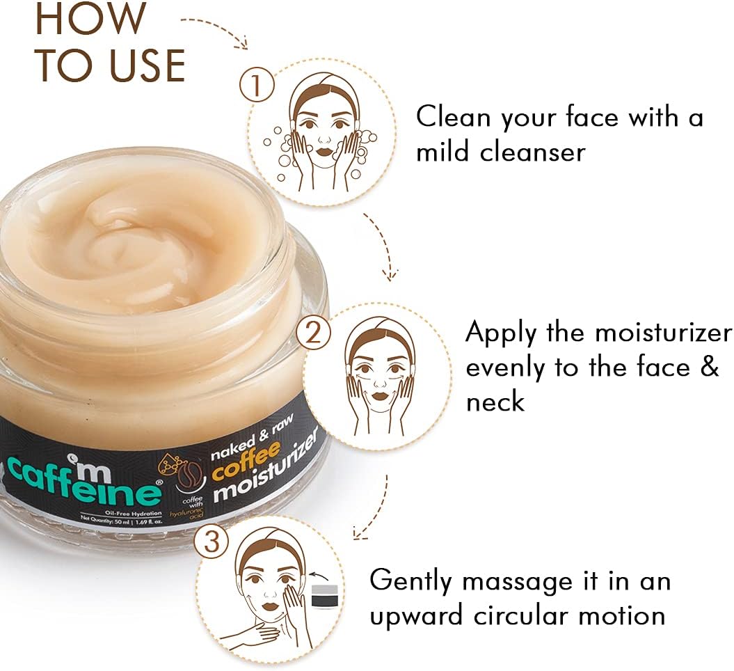 mCaffeine Naked & Raw Coffee Face Moisturizer - Hydrating Cream, 50ml - Image 4
