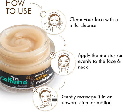 mCaffeine Naked & Raw Coffee Face Moisturizer - Hydrating Cream, 50ml - Image 4