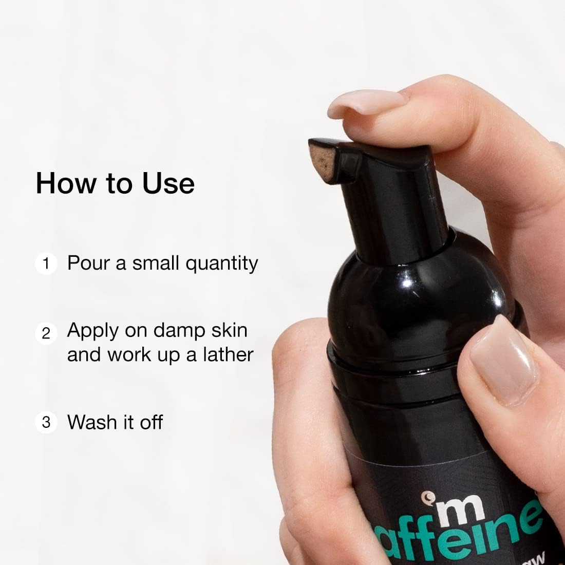 mCaffeine Coffee Foaming Face Wash - 75ml - Image 5