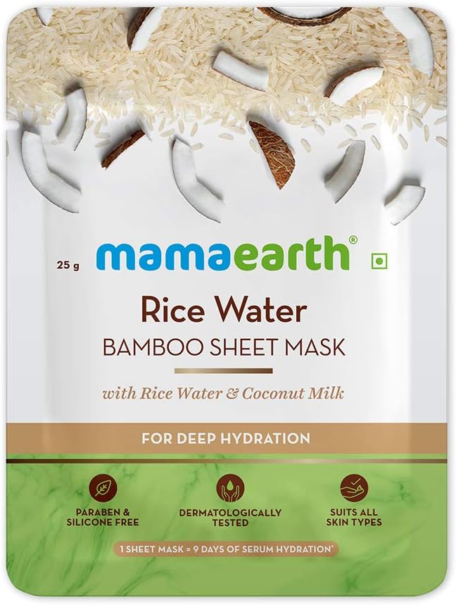 Mamaearth Rice Bamboo Sheet Mask 25 gms