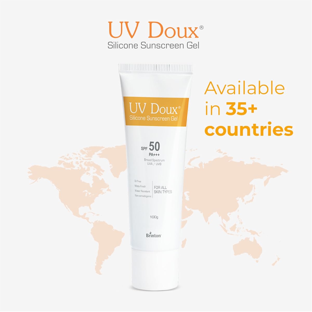 Brinton UV Doux Face & Body Sunscreen Gel SPF 50 PA+++, 100g - Image 4