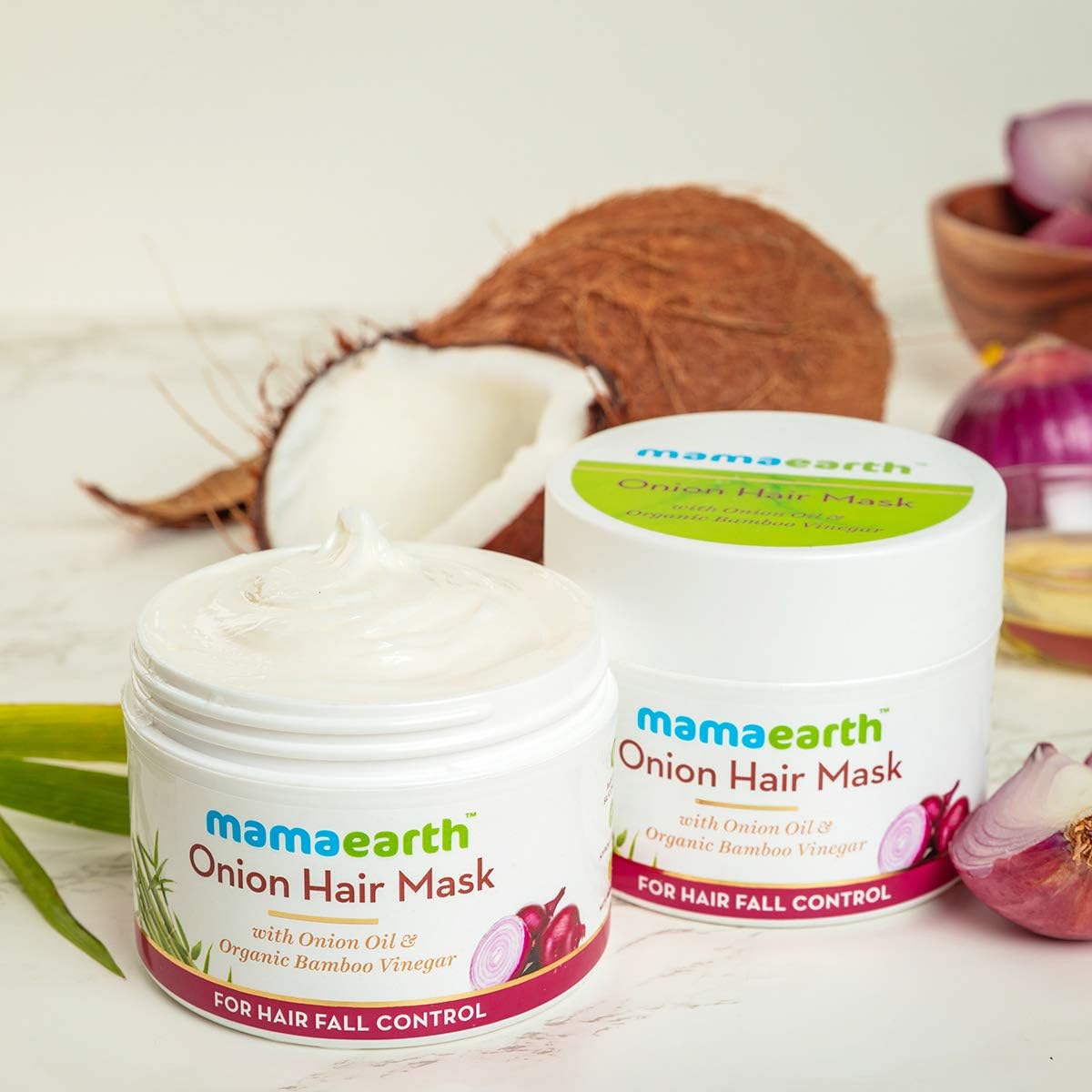 Mamaearth Onion Hair Mask - Hair Fall Control with Natural Ingredients - 200ml - Image 2