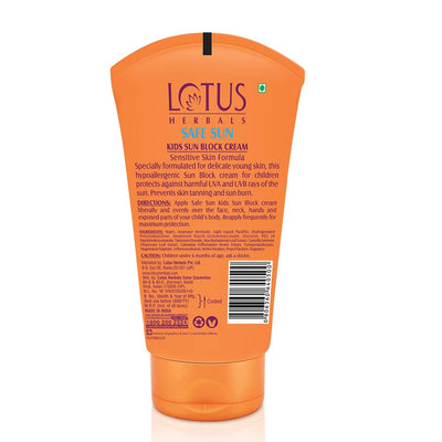 Lotus Herbals Safe Sun Kids Sun Block Cream SPF 25 - 100g - Image 2
