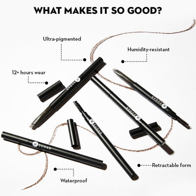 Sugar Cosmetics SUGAR Arch Arrival Brow Definer - 01 Jerry Brown - Brow Pencil 0.35g - Image 3