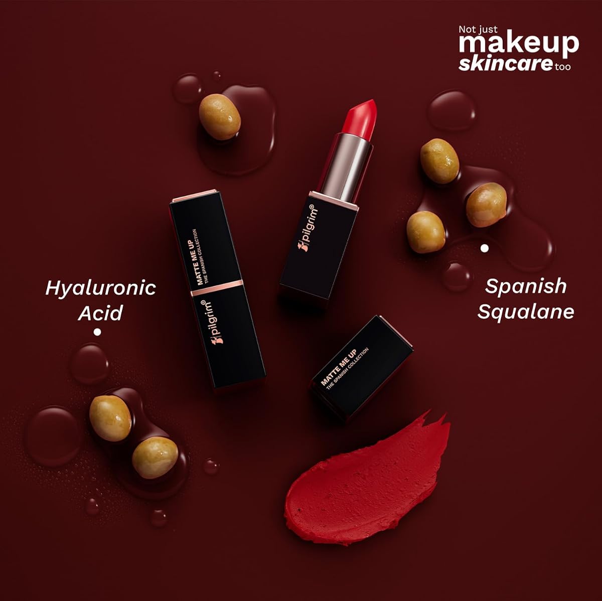 Pilgrim Bullet Lipstick - Ruby Revolt, SPF 30, Hyaluronic Acid, 4.2g - Image 6