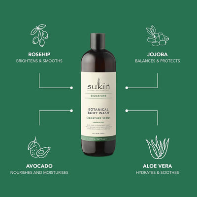 Sukin Botanical Body Wash - Signature Scent, 500ml - Image 2