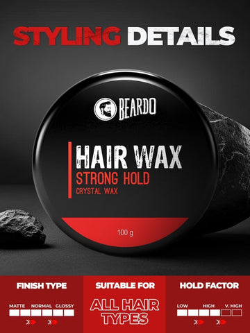 Beardo Hair Wax Strong Hold Crystal 100g