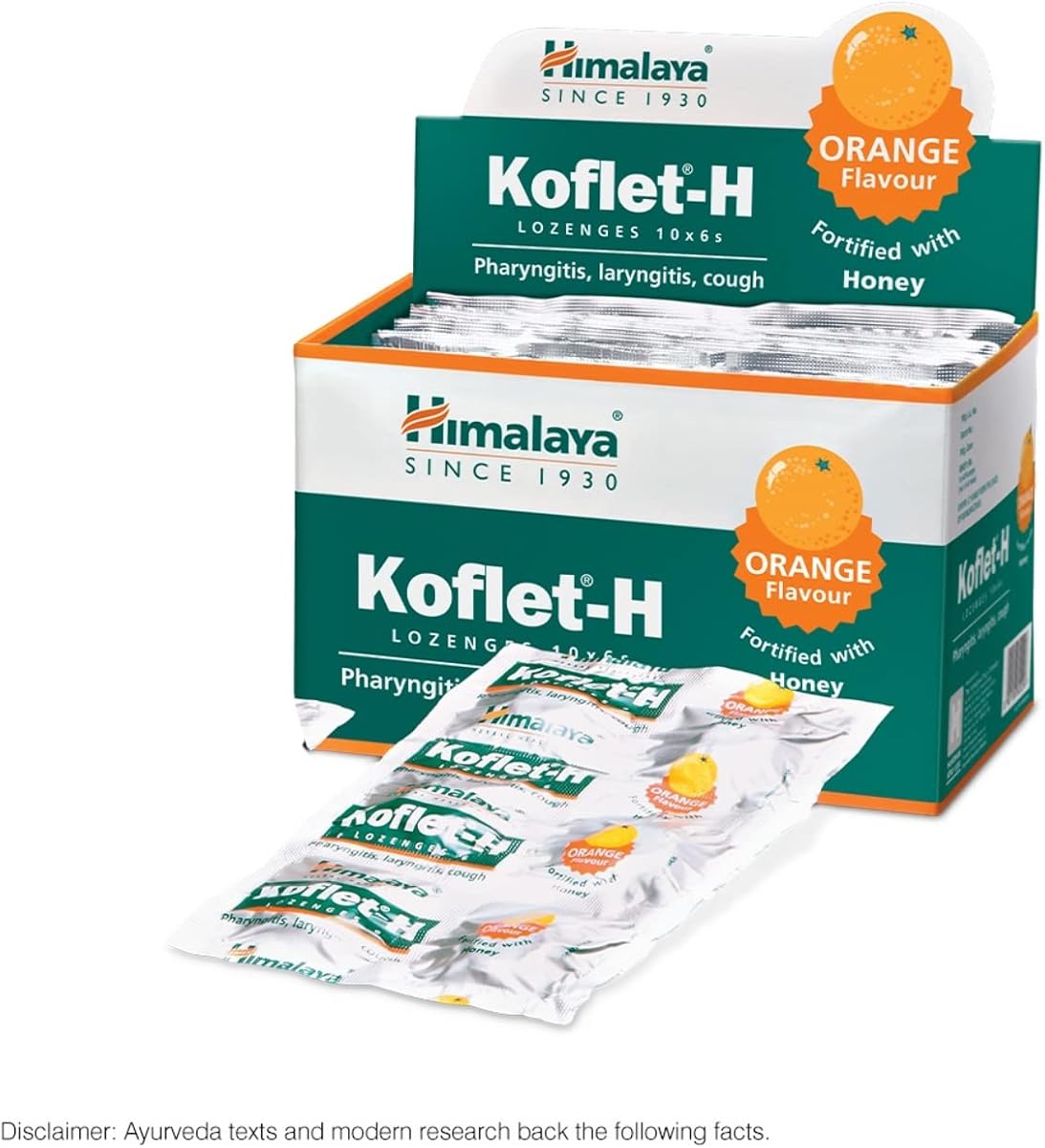 Himalaya Herbals Koflet H Orange Flavour Herbal Lozenges - 12 Pack