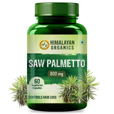 Himalayan Organics Saw Palmetto Tablets - Herbal & Ayurvedic, 800mg, 60 Tablets