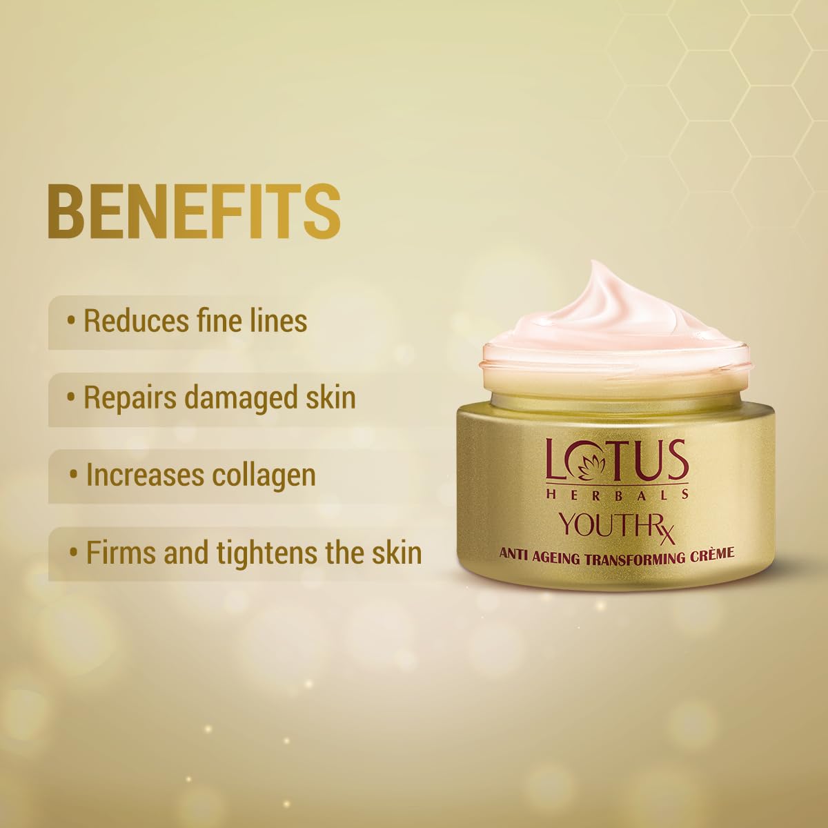 Lotus Herbal Youthrx Anti Ageing Transforming Face Cream - 50gm - Image 4
