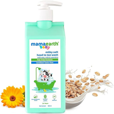 Mamaearth Baby Milky Soft 2-in-1 Body Wash & Shampoo - 400ml - Image 3