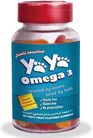 YAYA OMEGA 3, Bottle of 60 Gummies