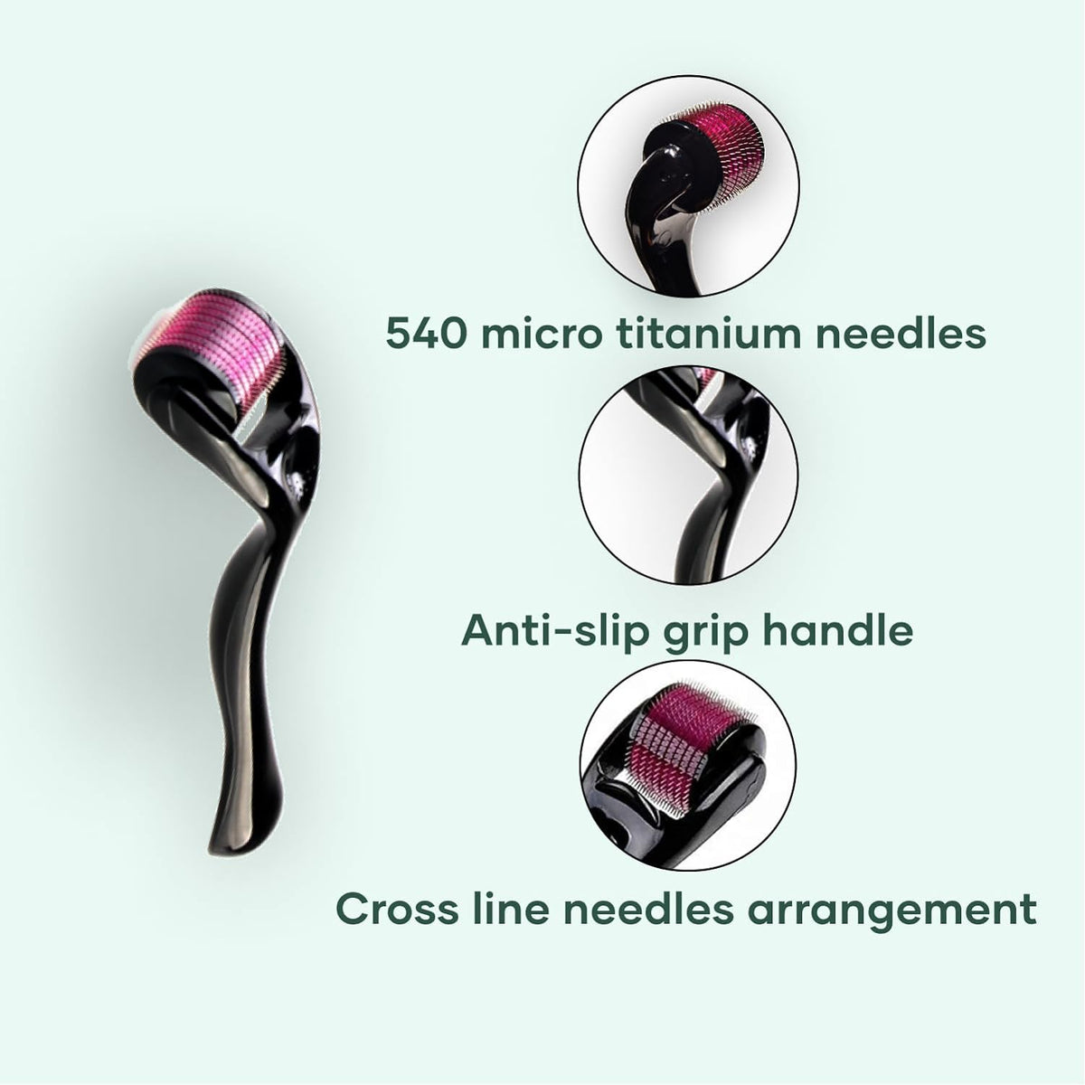 GHC Derma Roller with 540 Titanium Needles - 0.5 mm - Image 3