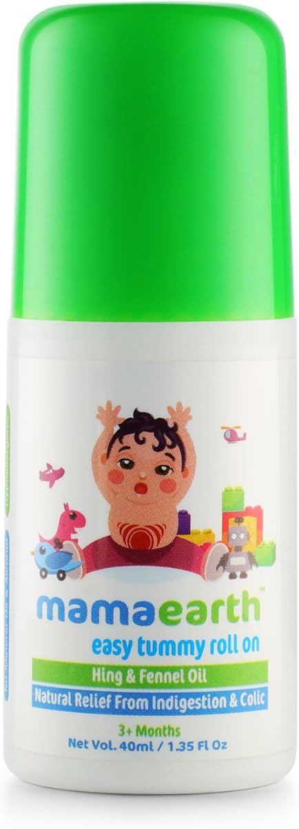 Mamaearth Easy Tummy Roll On for Colic & Gas Relief with Hing & Fennel Oil - 40ml - Image 2