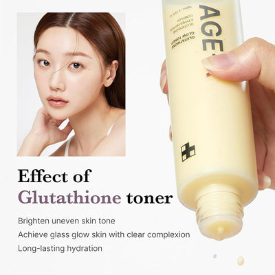 AGE-R Glutathione Glow Toner - Milky 2-Phase, Vegan, 140ml - Image 2