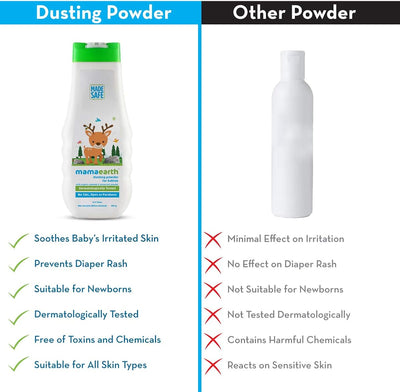 Mamaearth Dusting Powder - Organic Oatmeal & Arrowroot, Baby Care - 300g - Image 5