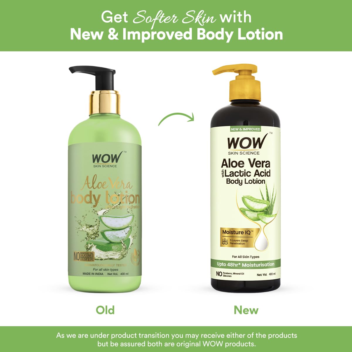 Wow Skin Science Aloe Vera Body Lotion - 400 ML - Image 3