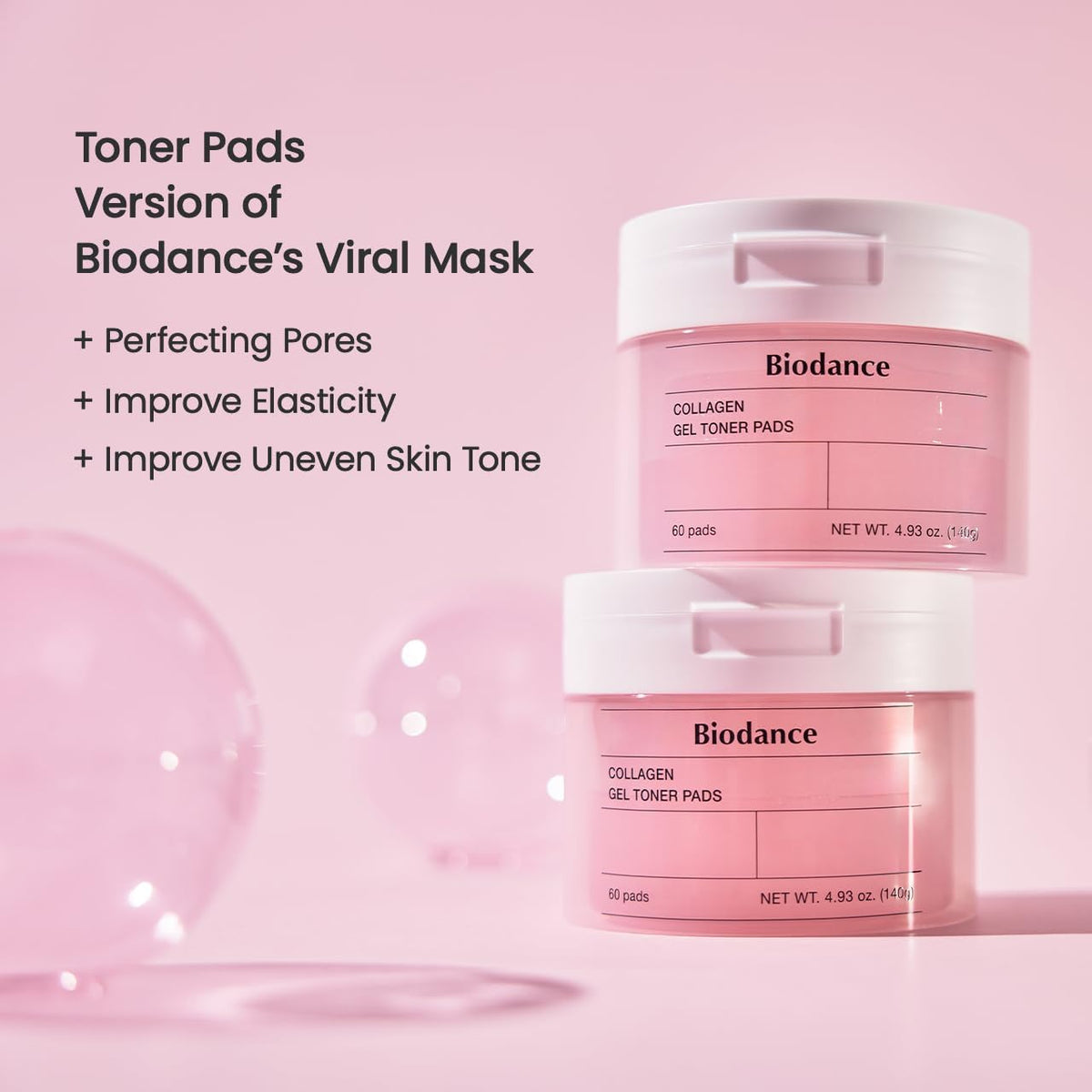 Biodance Collagen Gel Toner Pads - Face Serums & Treatments, 60 Pads - Image 4