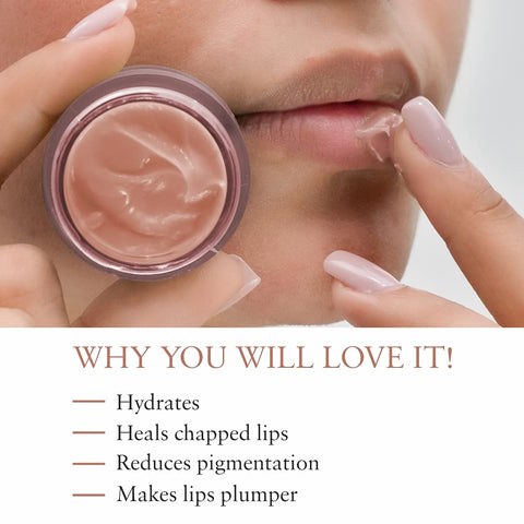Just Herbs Ayurvedic & Vegan Peach Lip Scrub & Lip Mask For Duo Pack Chapped, Pigmented & Dark Lips, 30Gm