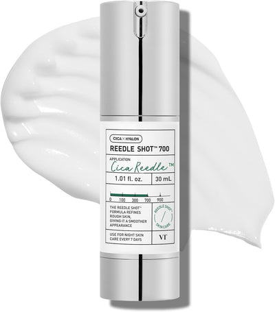 VT COSMETICS CICA Reedle Shot 700 | Spicule Microneedling Serum for Pore Care&Exfoliation, Exosome&Centella Asiatica for Glass Skin, Acne&Blemish Care, Korean Skin Booster (1 Fl Oz / 30ml)