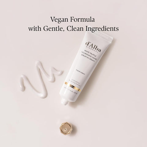 d'Alba White Truffle Nourishing Hand Serum in Cream Deep Nourish & Soft Finish Hand Care for Dry Skin with Shea Butter & Hyaluronic Acid, Velvet Touch & Elegant Floral Musk Scent 30ml - Image 7