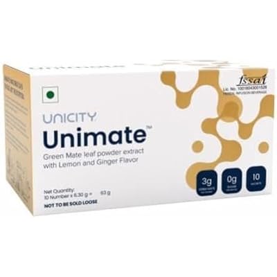 Unicity Unimate Green Mate Leaf Powder with Lemon & Ginger - 63g - Image 2