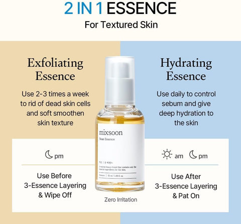 mixsoon Bean Essence - Exfoliating, Hydrating, Fermented Bean Extract, Gentle Formula for Smooth Skin 50ml Korean Glass Skin Care - Image 3
