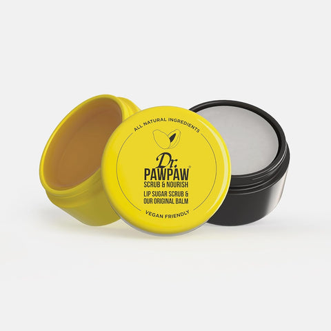 Dr. Pawpaw Scrub & Nourish - Lip Scrub, Lip Balm, Lip Mask, Sugar Scrub, Lip Repair, Lip Restoration, Smooth Lips, Chapped Lips, Pawpaw Balm, Natural Beauty, Vegan Beauty