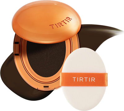 TIRTIR Mask Fit Ai Filter Cushion Foundation | AI-Like Semi-Matte Finish - Up to 72-Hour Medium to Full Coverage Korean BB Cushion Make up Beauty, #55N Espresso, 0.63 Fl Oz