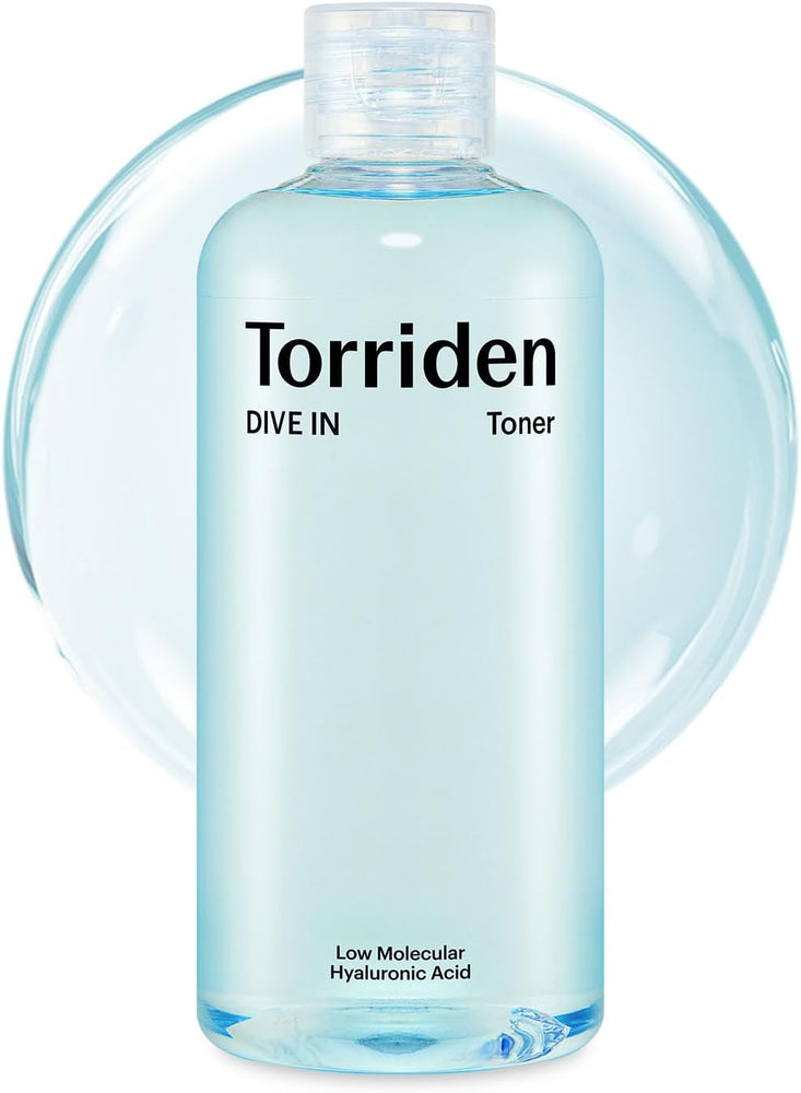 TORRIDEN Dive-in Low-Molecular Hyaluronic Acid Toner 10.14 fl oz | Low pH Facial Astringent for Hydrating, Exfoliating, Sensitive, Oily Skin | Alcohol-Free, Fragrance-Free, No Colorants