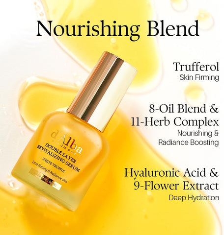 d'Alba White Truffle Revitalizing Vegan Double Serum Hydration + Glow with White Truffle Extract & Antioxidant Complex, Lightweight Two-Phase Skin Booster for Radiance, Plumpness & Smooth Texture 30ml - Image 6