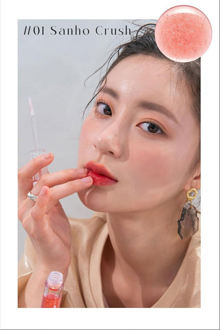 rom&nd Glasting Water Gloss 2 colors No.01 SANHO CRUSH | Syrupy gloss|Glossy Finish| Long-lasting| moisturizing| Highlighting| Natural-beauty | Gloss for Daily Use|K-beauty | 4.5g/0.16oz - Image 3
